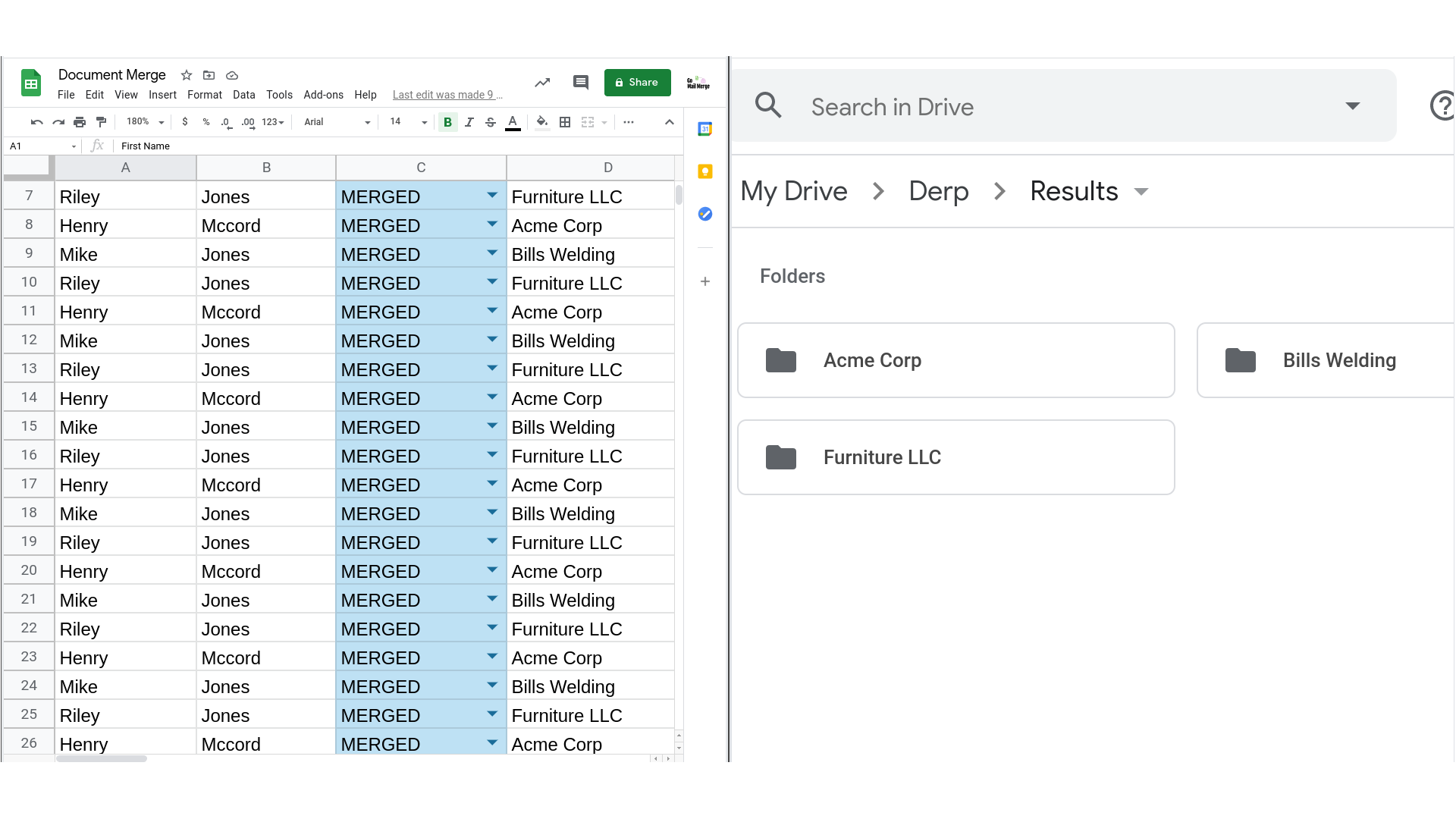 3. Start your Document Merger with Go Document merge